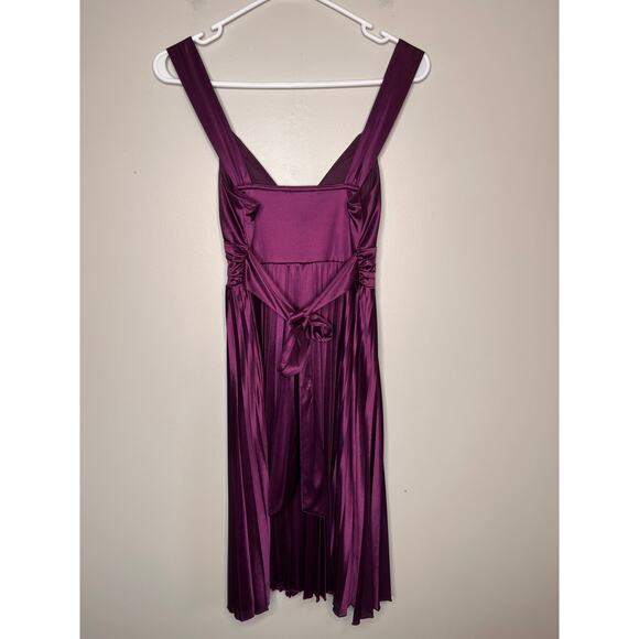 2000s Y2K City Triangles Purple Fairy Whimsy Satin Babydoll Hoco Prom Dress S - Picture 5 of 5
